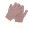 Faux Fur Cuff Smart Touch Knit Gloves