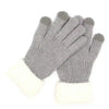 Faux Fur Cuff Smart Touch Knit Gloves