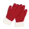 Faux Fur Cuff Smart Touch Knit Gloves