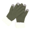 Faux Fur Cuff Smart Touch Knit Gloves