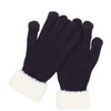 Faux Fur Cuff Smart Touch Knit Gloves