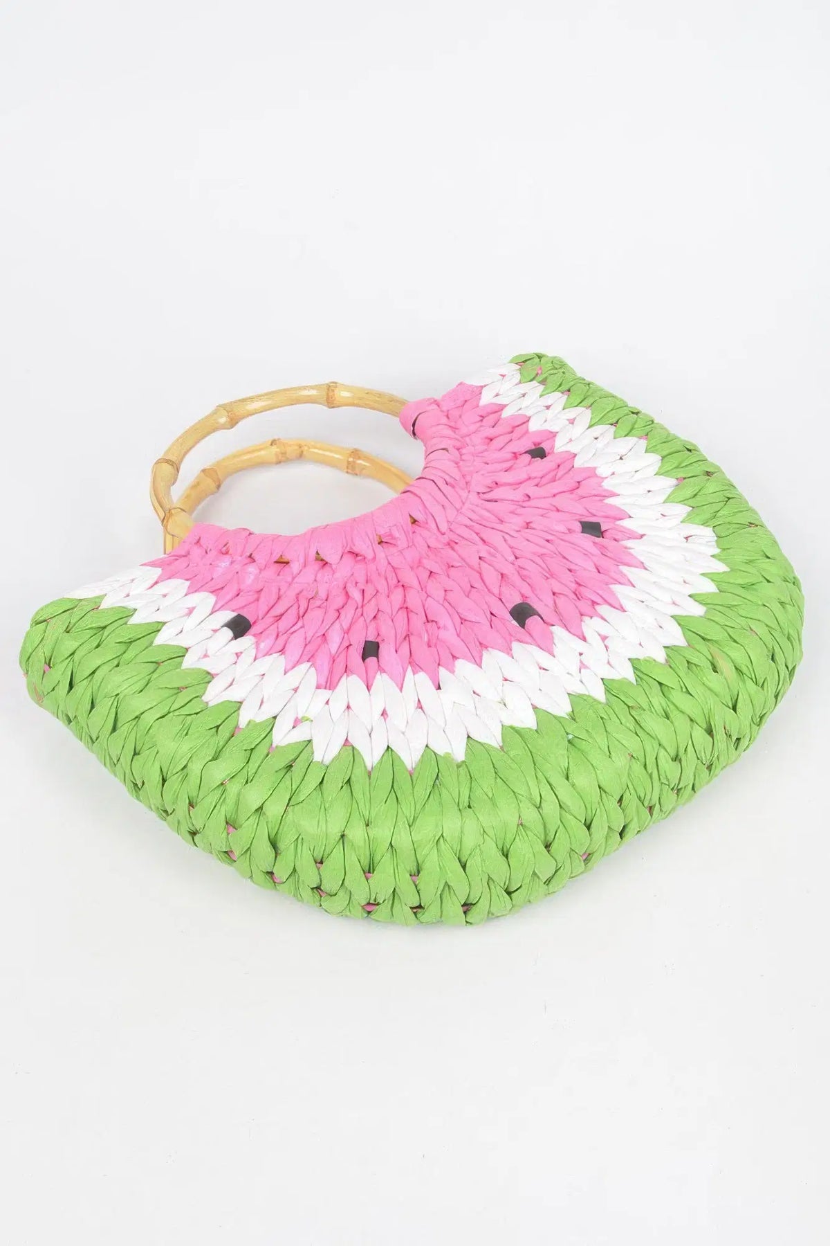 Faux Straw Crochet Watermelon Handbag