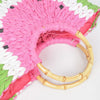 Faux Straw Crochet Watermelon Handbag