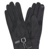Faux Suede Band Smart Touch Gloves