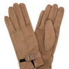 Faux Suede Band Smart Touch Gloves