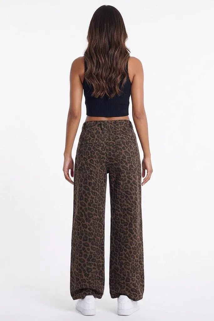 Feline Instinct Leopard Wide-Leg Pants