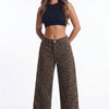 Feline Instinct Leopard Wide-Leg Pants