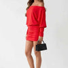 Firekiss Off-Shoulder Ruched Bodycon Mini Dress