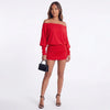 Firekiss Off-Shoulder Ruched Bodycon Mini Dress