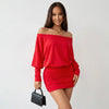 Firekiss Off-Shoulder Ruched Bodycon Mini Dress