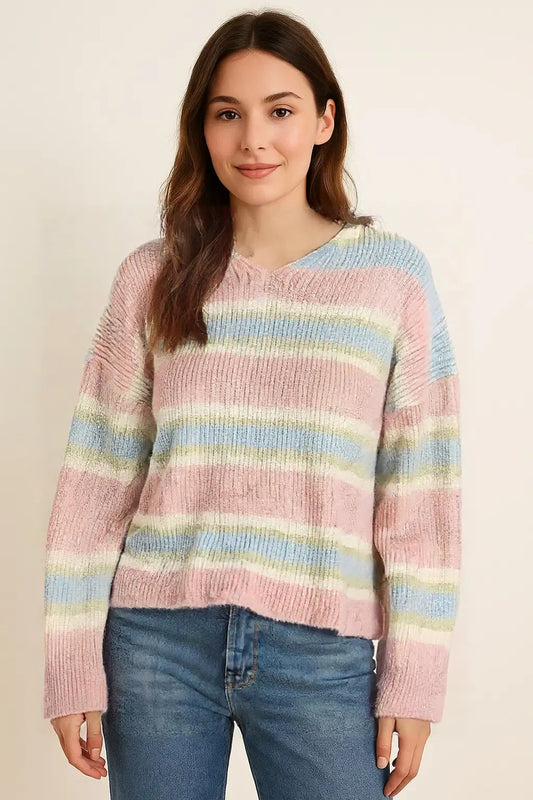 MoodPop: Striped Knit Sweater