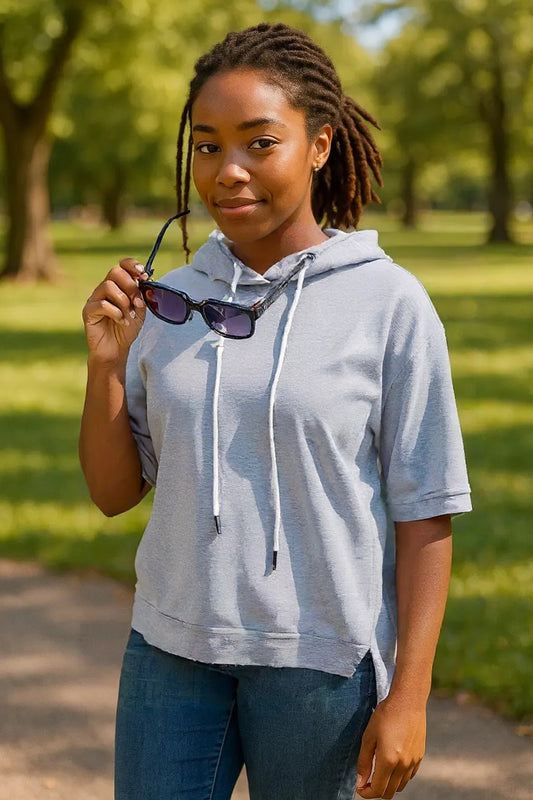 BreezeLayer Hooded Half Sleeve Tee