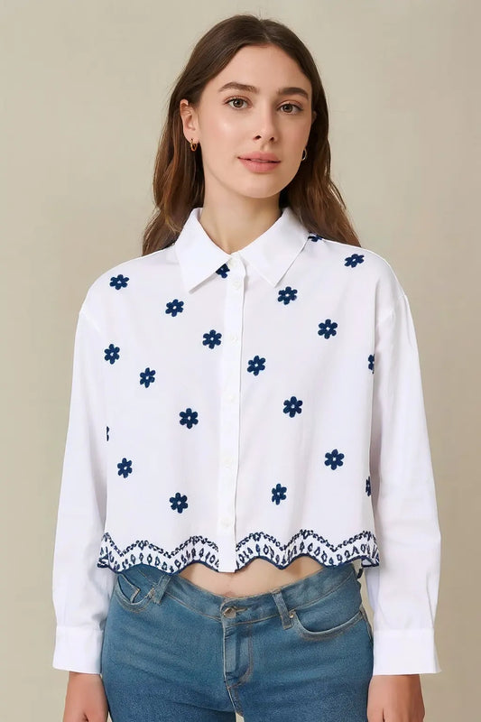 Embroidered Chic – European & American Street Fashion Shirt
