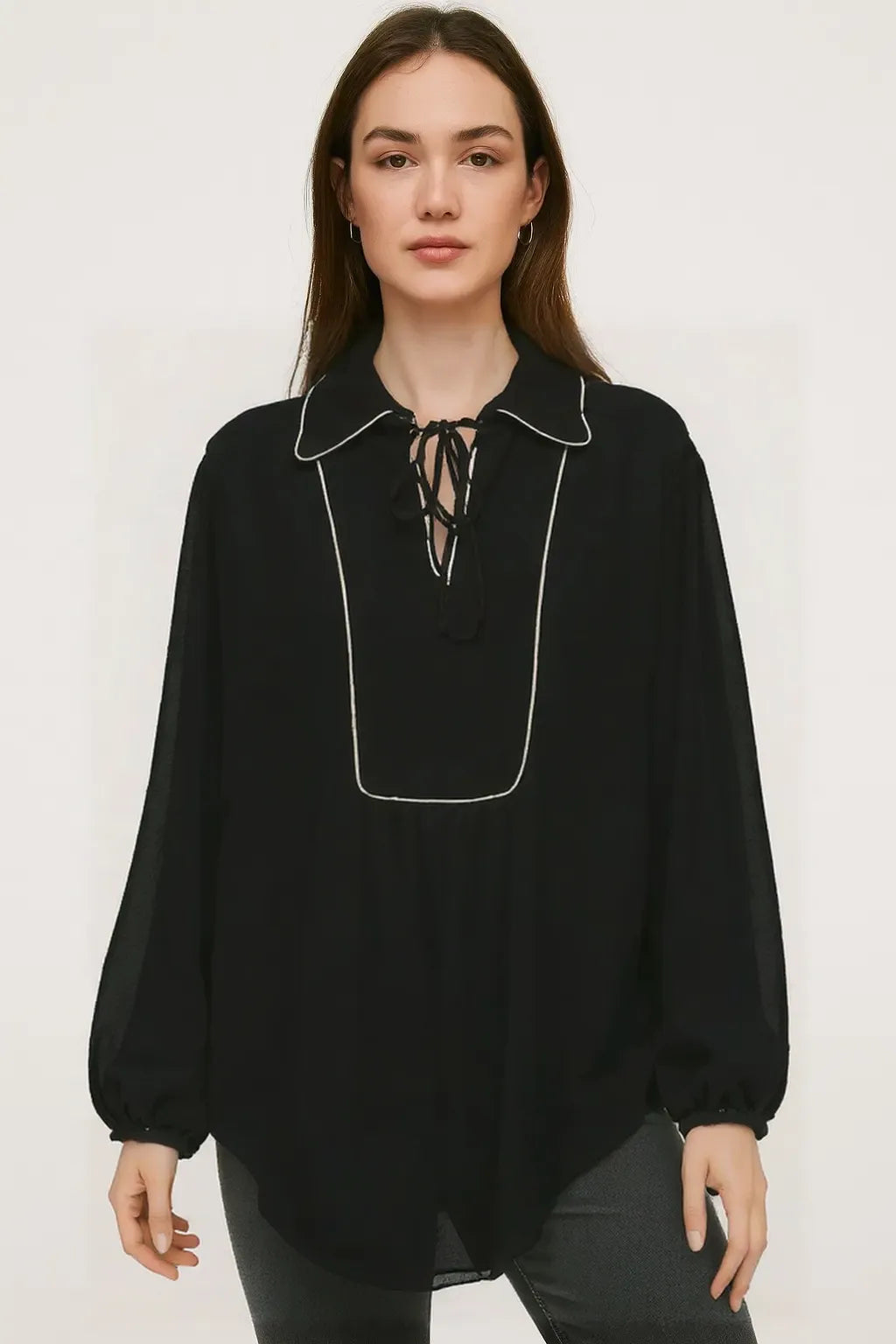 City Lines Distressed Longline Shirt