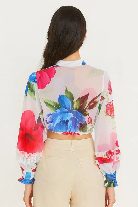 Petal Garden Sheer Blouse