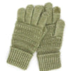 Fuzzy Cable Knit Smart Touch Gloves