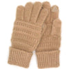 Fuzzy Cable Knit Smart Touch Gloves