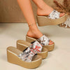 Golden Hour Bloom open toe Platform sandals