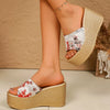 Golden Hour Bloom open toe Platform sandals