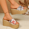 Golden Hour Bloom open toe Platform sandals
