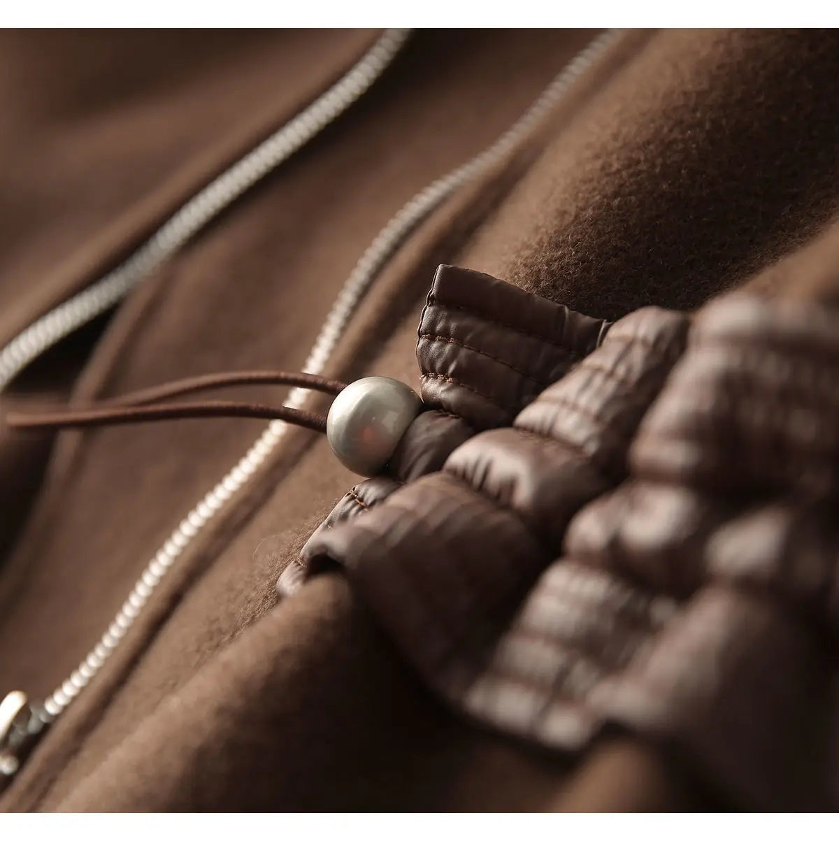 Wollmantel mit Kordelzug, tailliert 