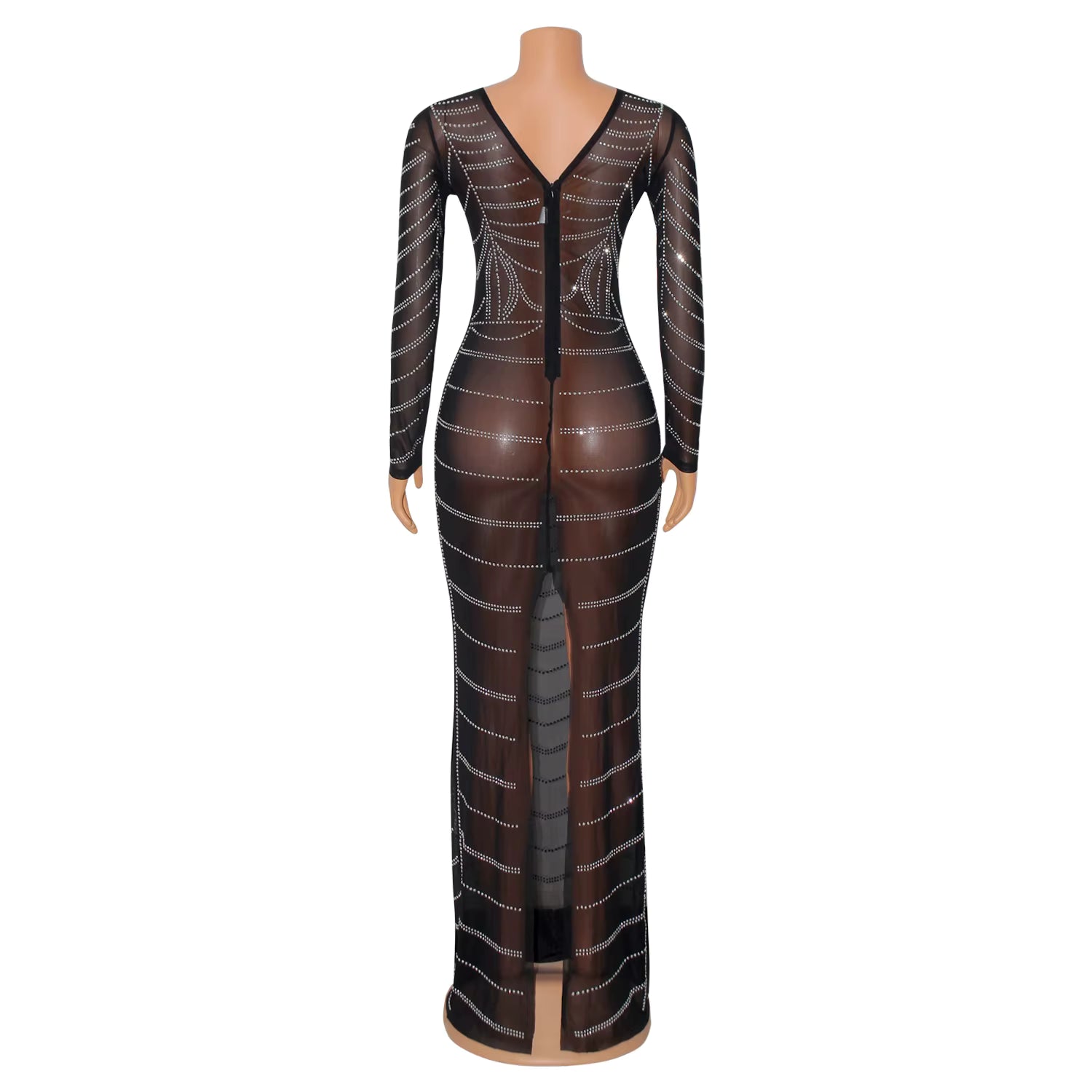 Robe moulante Sorbae Sleek Noir Hot Drill