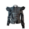 Ruffled Leather Jacket