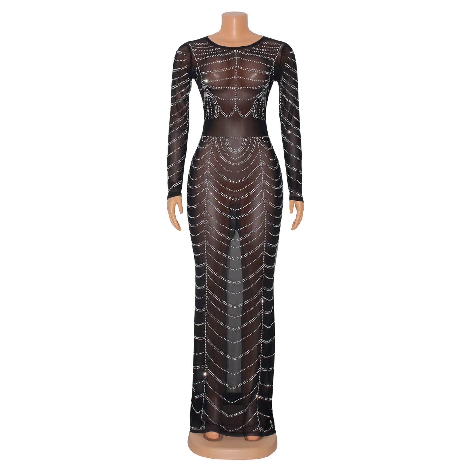 Robe moulante Sorbae Sleek Noir Hot Drill