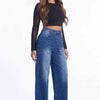 High-Waisted Wide Leg Jeans