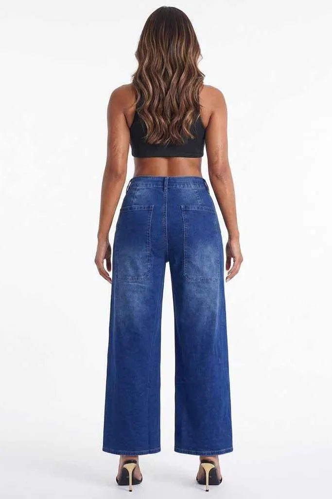 High-Waisted Wide Leg Jeans