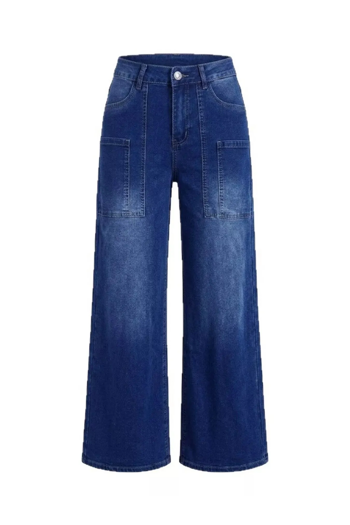 High-Waisted Wide Leg Jeans