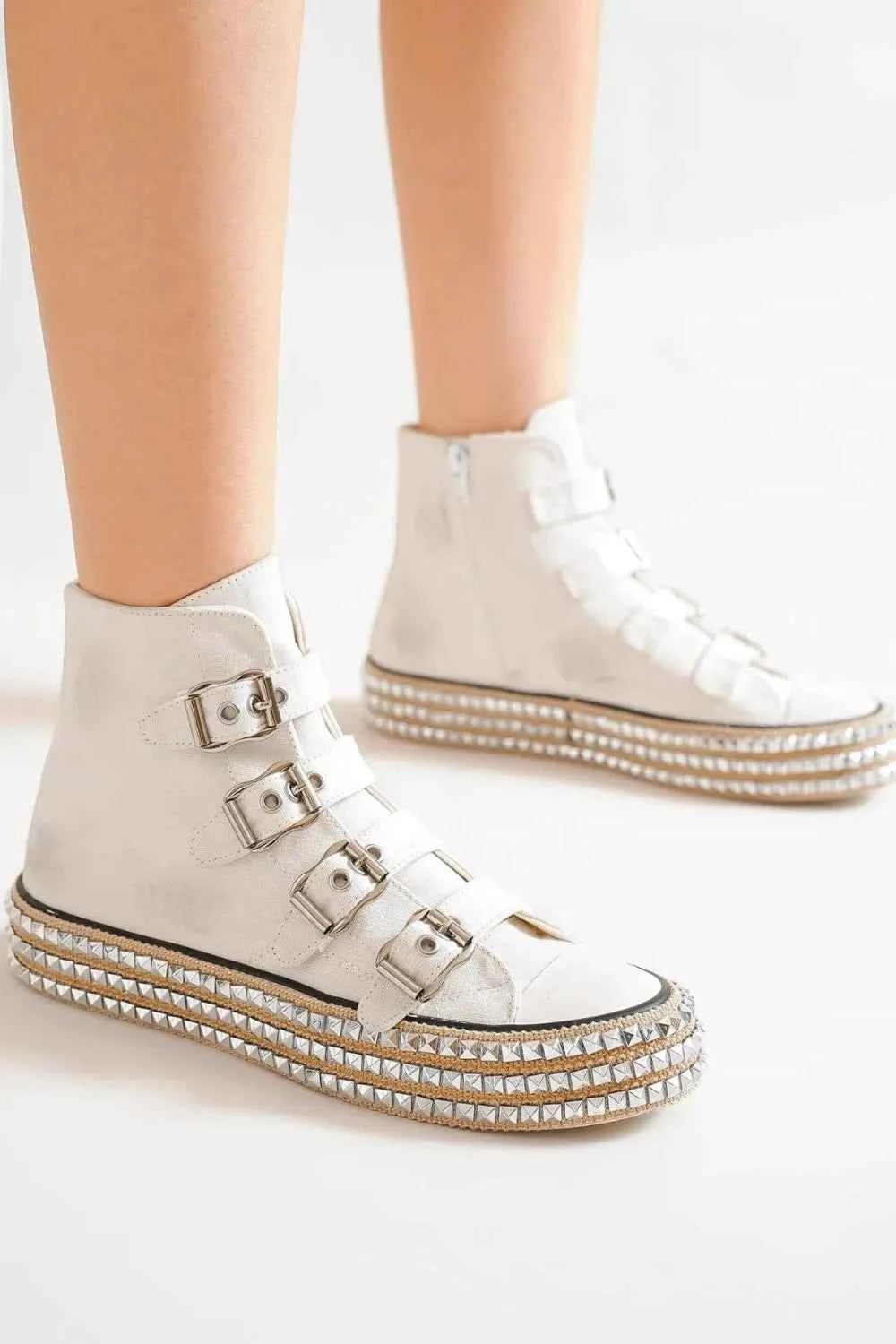 Ice Queen Rebel Studded Platform Sneakers