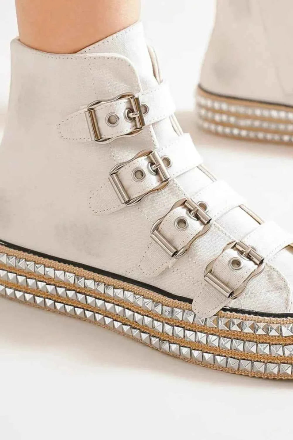 Ice Queen Rebel Studded Platform Sneakers