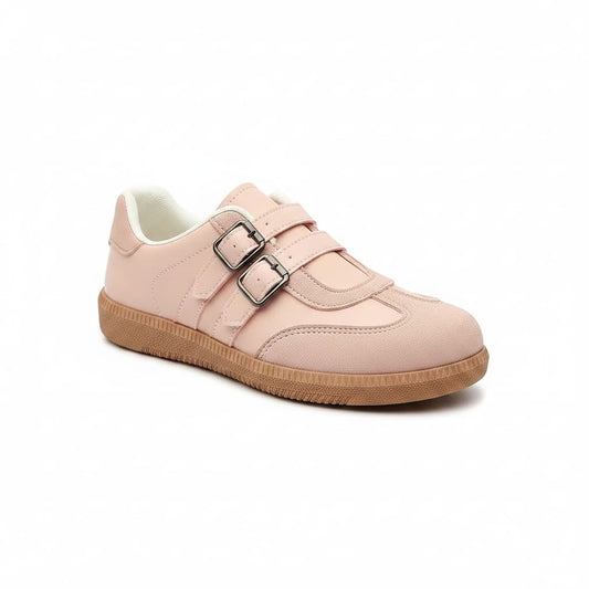Blush Babe Double Buckle Sneakers