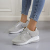 Lace Up Wedge Glow Street Sneakers