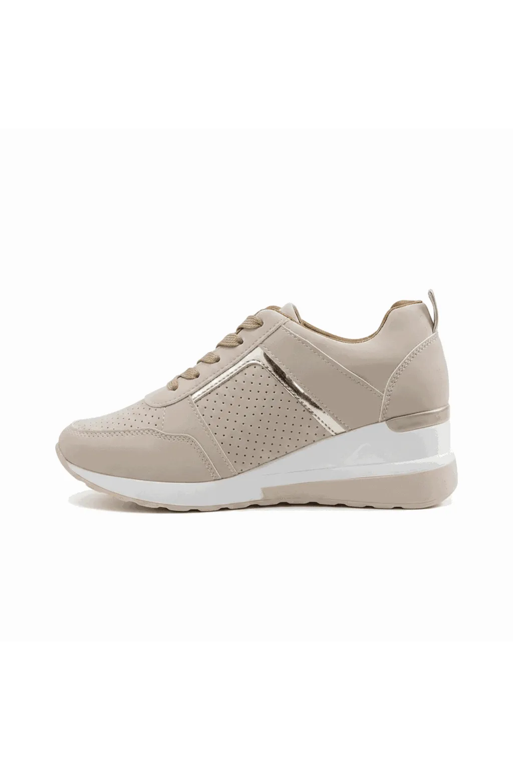 Lace Up Wedge Glow Street Sneakers