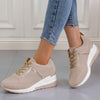 Lace Up Wedge Glow Street Sneakers