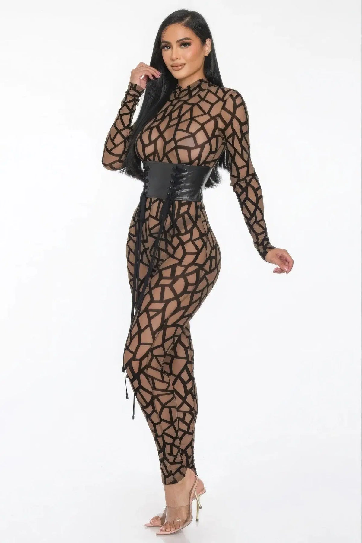 Late Checkout Geometric Printed Jumpsuit
