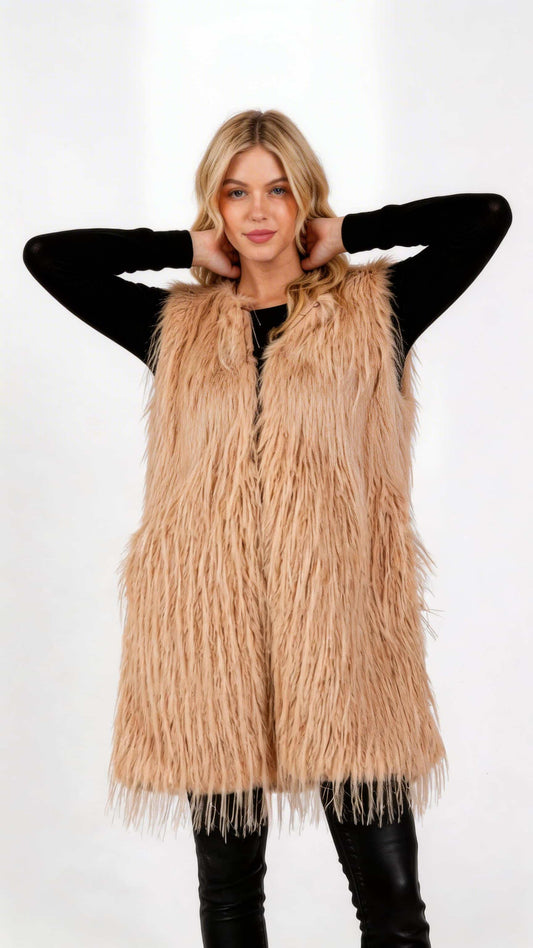 Faux Fur Pocket Vest
