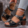 Midnight Charm Comfort Open Toe Heels