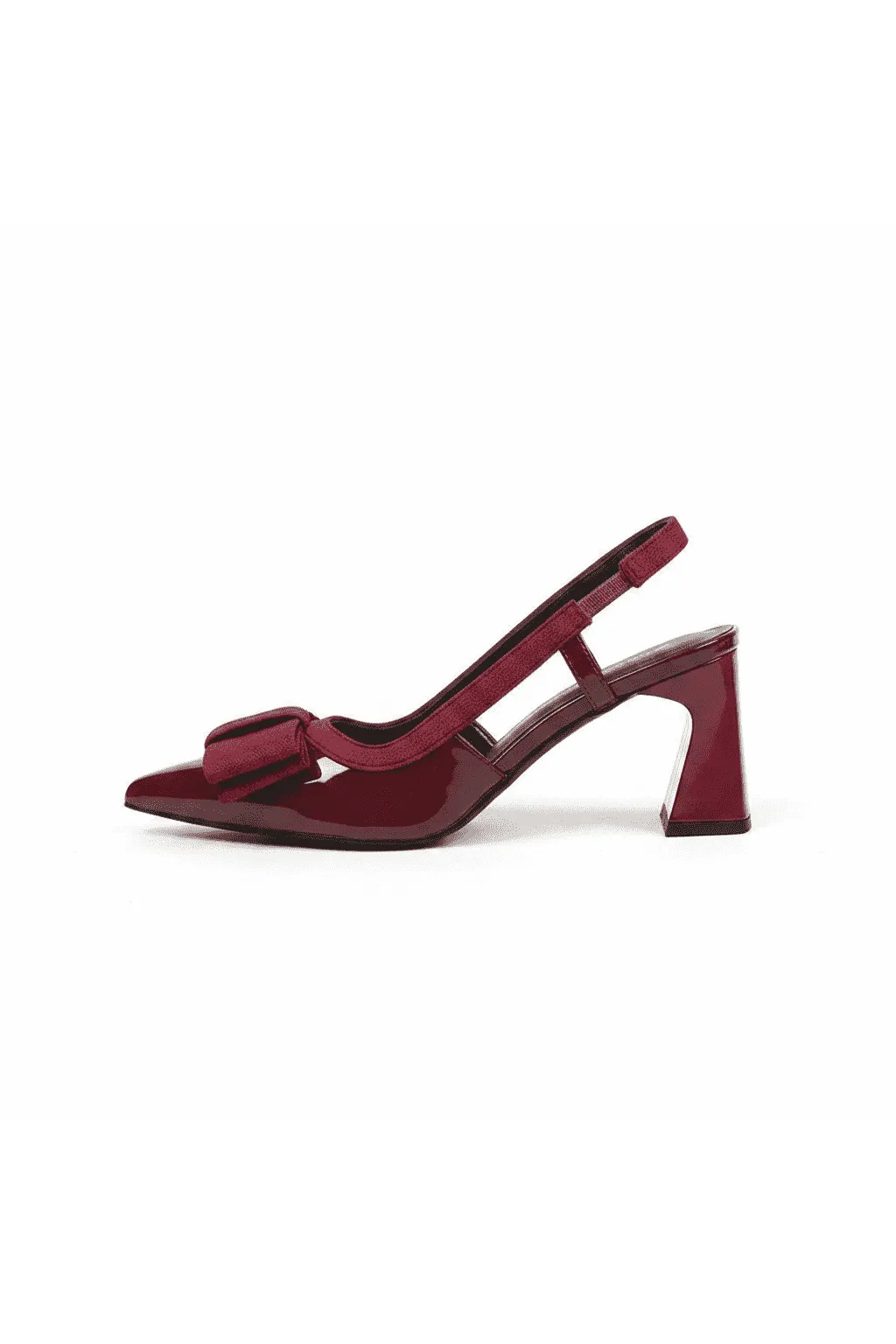 Midnight Elegance Bow Sling Heels