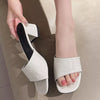 Midnight Luxe Croc Mule open Toe Block Heels
