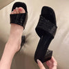 Midnight Luxe Croc Mule open Toe Block Heels