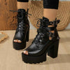 Midnight Rebel Platform Boots