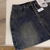 Some Day Coated Denim Mini Skirt