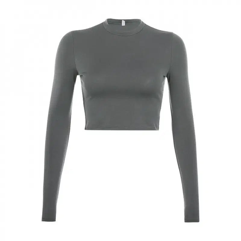 Basic Energy Long Sleeve Crop Top
