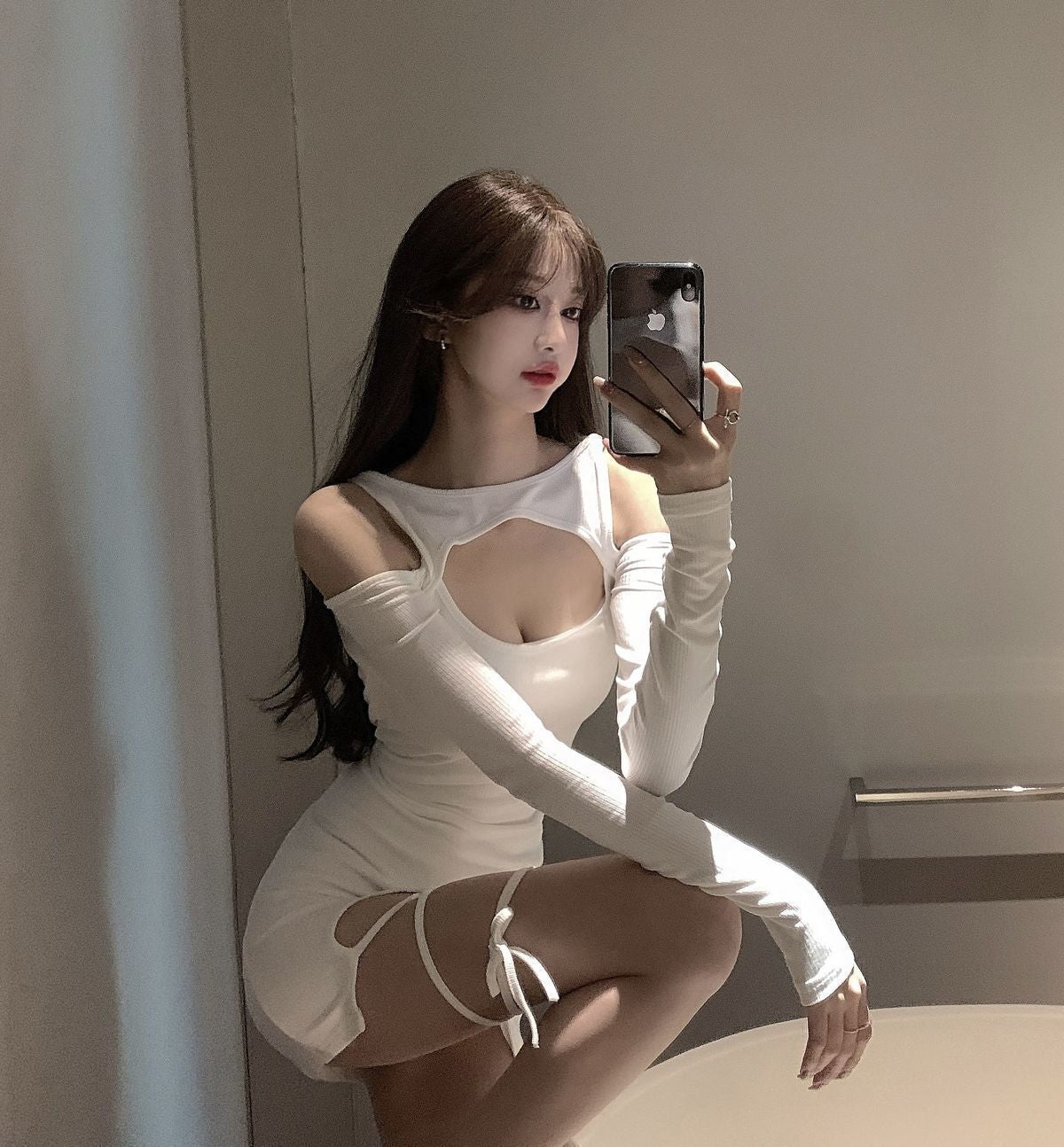 Robe mi-longue à silhouette épurée Pure Desire