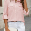 Chic Cotton Button-Up Loose Shirt