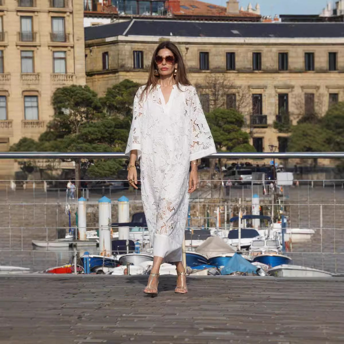 Lace Breeze Loose Fit Vacation Blouse