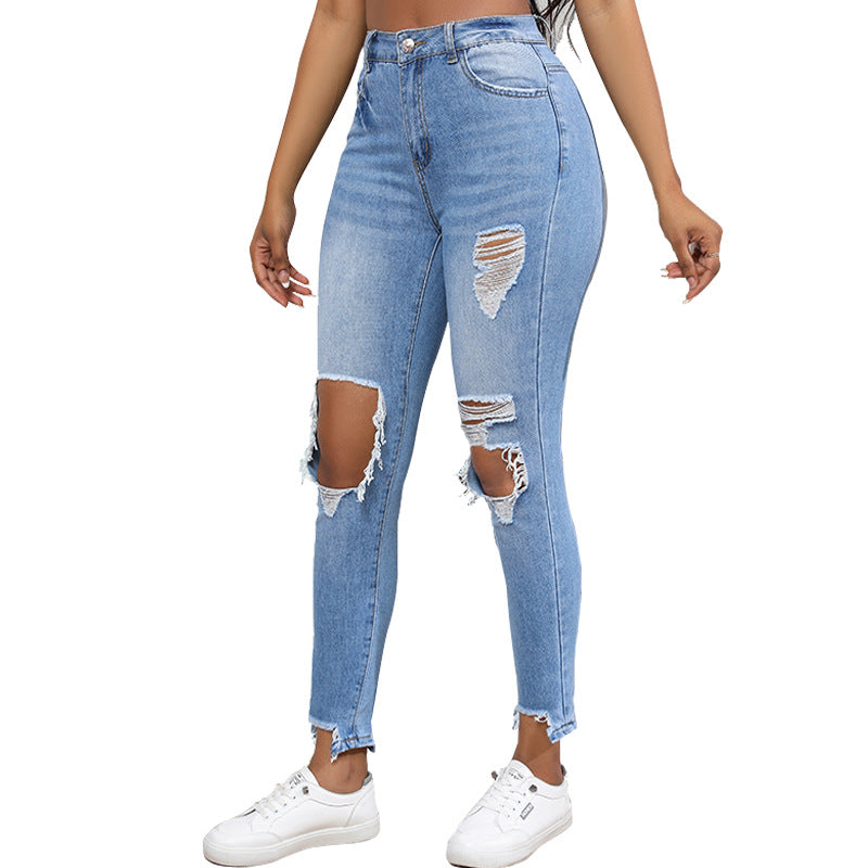 Ripped Right Skinny Denim